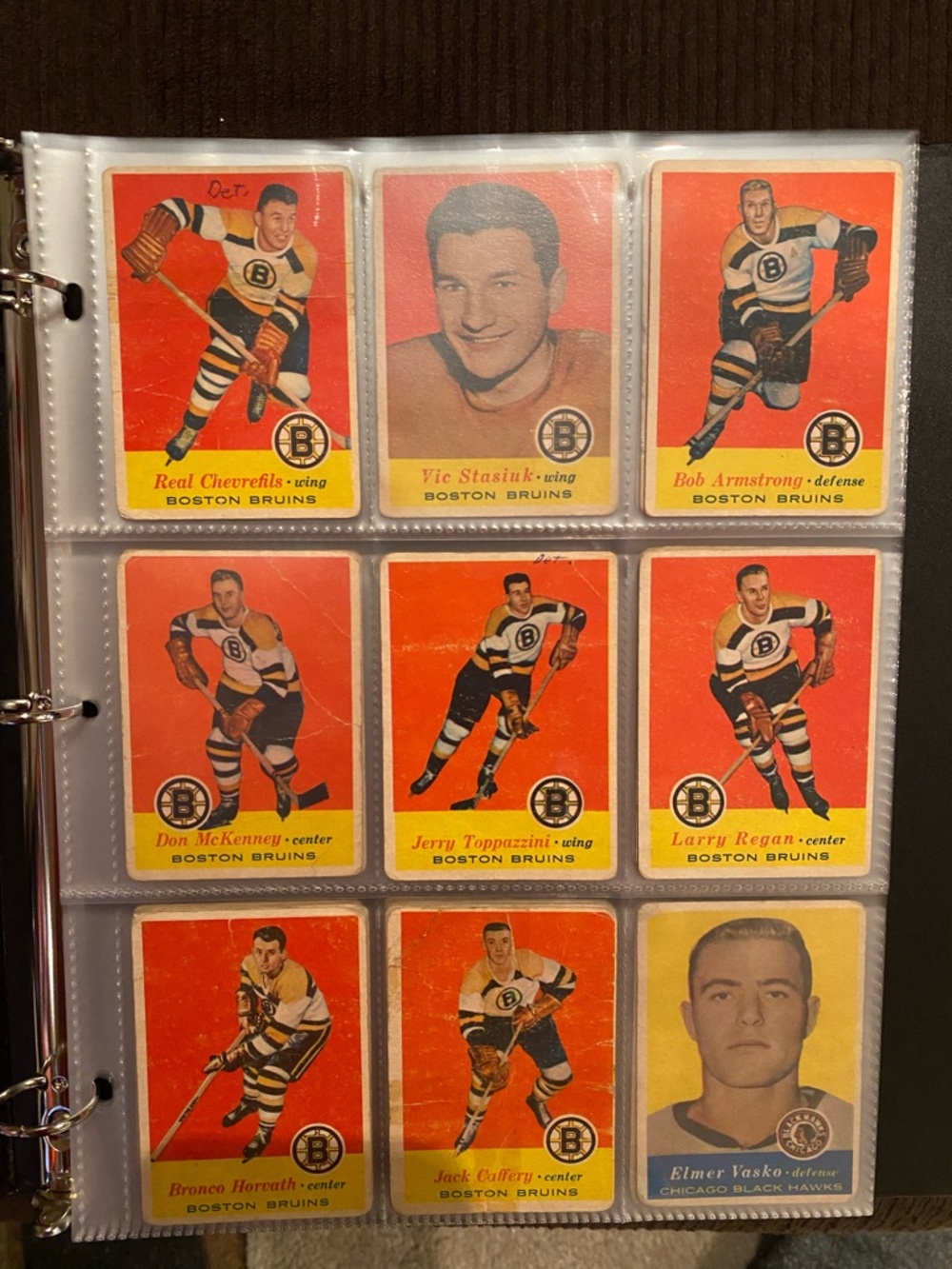 1957 - 1958 Topps Hockey Near Complete Set 52/66 Hall, Pilote RC’s